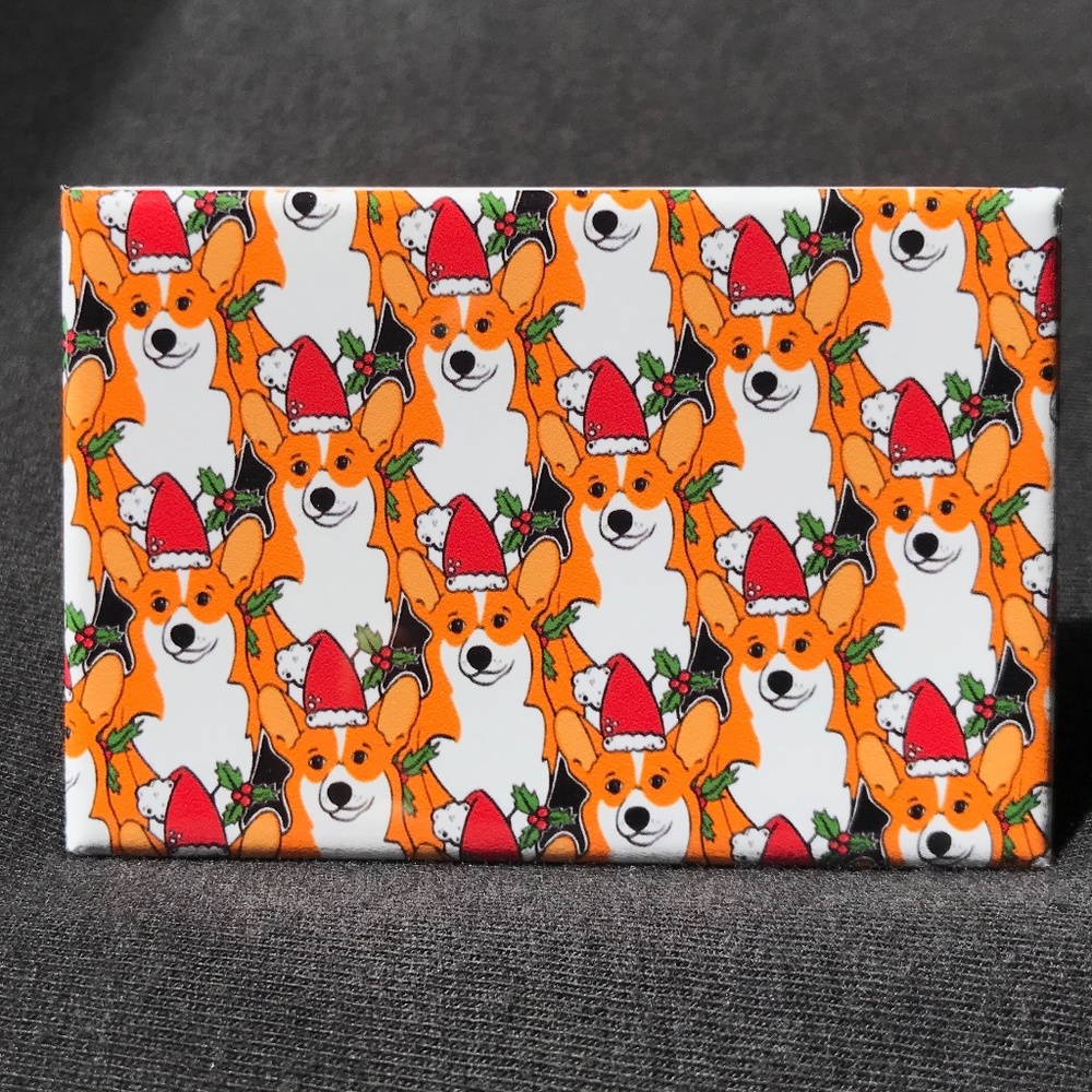 Corgi Christmas Magnet Cute Holiday Dog Home Decor